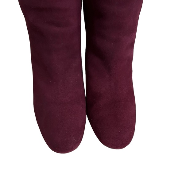 STUART WEITZMAN Brooks Suede Heel Slouchy Wine Booties sz 9 - Picture 10 of 16